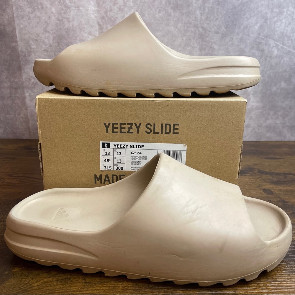 Adidas Yeezy Slide Pure First Release Size 13 GZ5554 OG Slide Sandal Cream White
